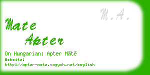 mate apter business card